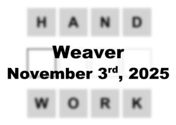 ‘Wordle’ Answer Today 1598 November 3rd 2025 – Hints and Solution (11/3/25)