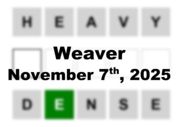 ‘Wordle’ Answer Today 1602 November 7th 2025 – Hints and Solution (11/7/25)