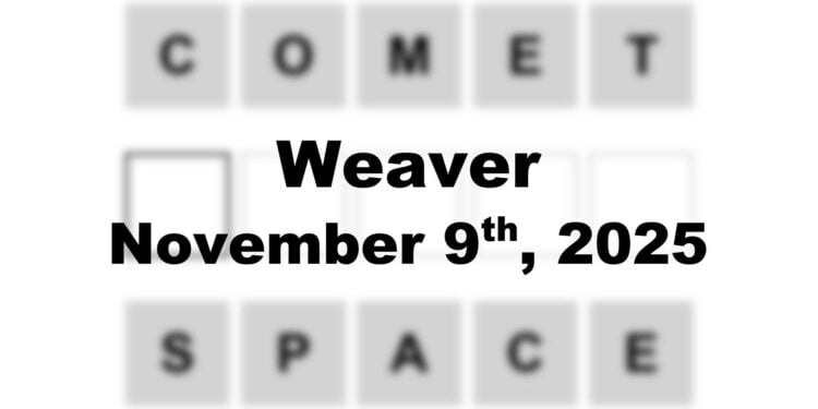 Weaver Answer - 9th November 2025