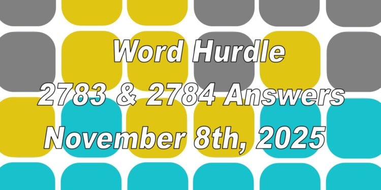Word Hurdle #2783 & #2784 - 8th November 2025