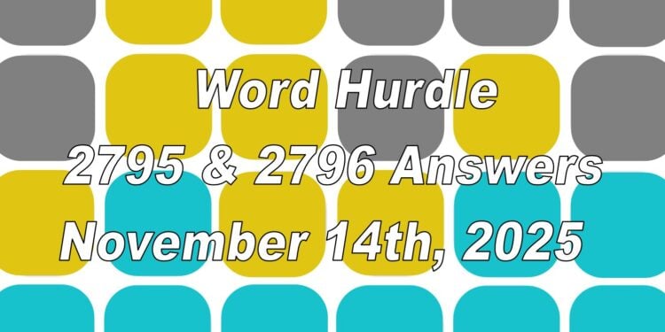 Word Hurdle #2795 & #2796 - 14th November 2025